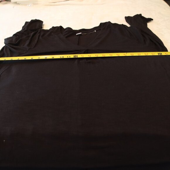Old Navy Black Luxe Pleat Tunic Long Sleeve Top Womens Size XXL Rayon/Viscose - Picture 5 of 11